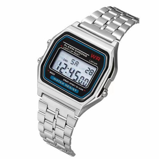 Metallic wrist watch